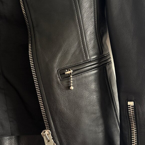 Alexander Wang black leather jacket - Picture 4 of 7
